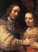 The Jewish Bride (detail) dy Rembrandt